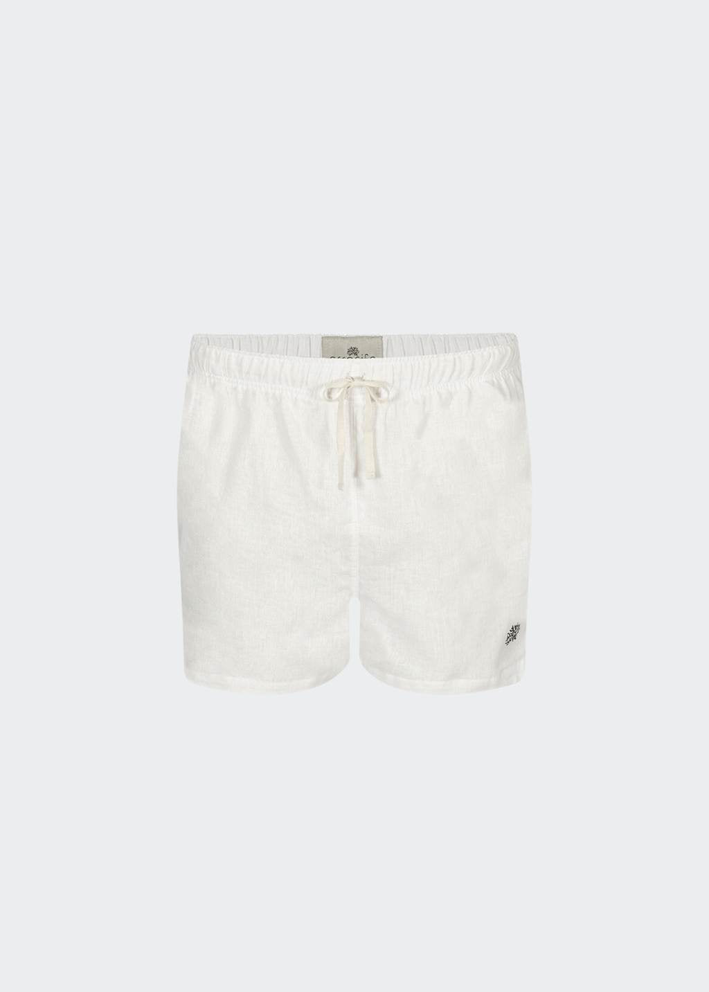 Short de lino discount blanco