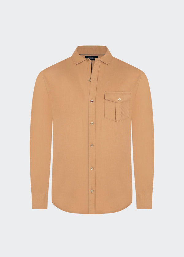 CAMISA PRAGA MANGA LARGA CAQUI