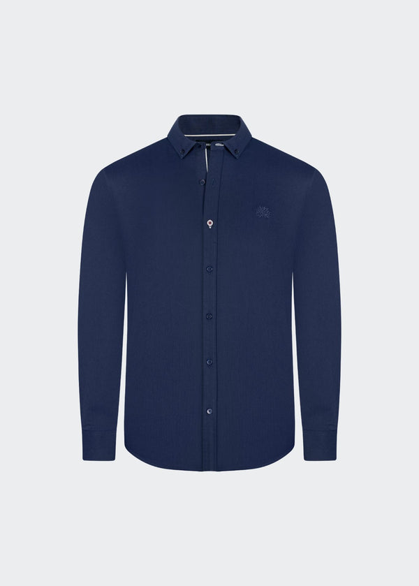 CAMISA SAUCO MANGA LARGA AZUL OSCURO